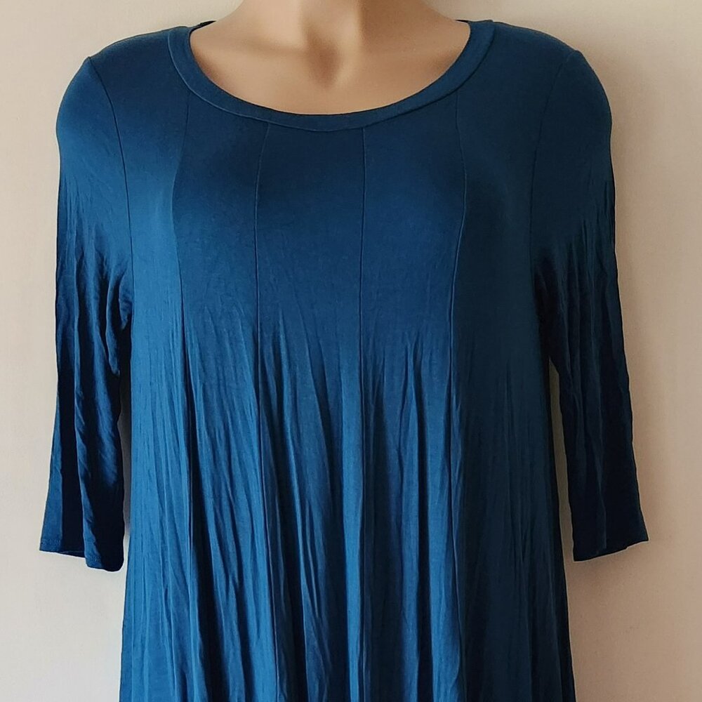 Pastel by Vivienne dress sz 2X 3X peacock blue EUC